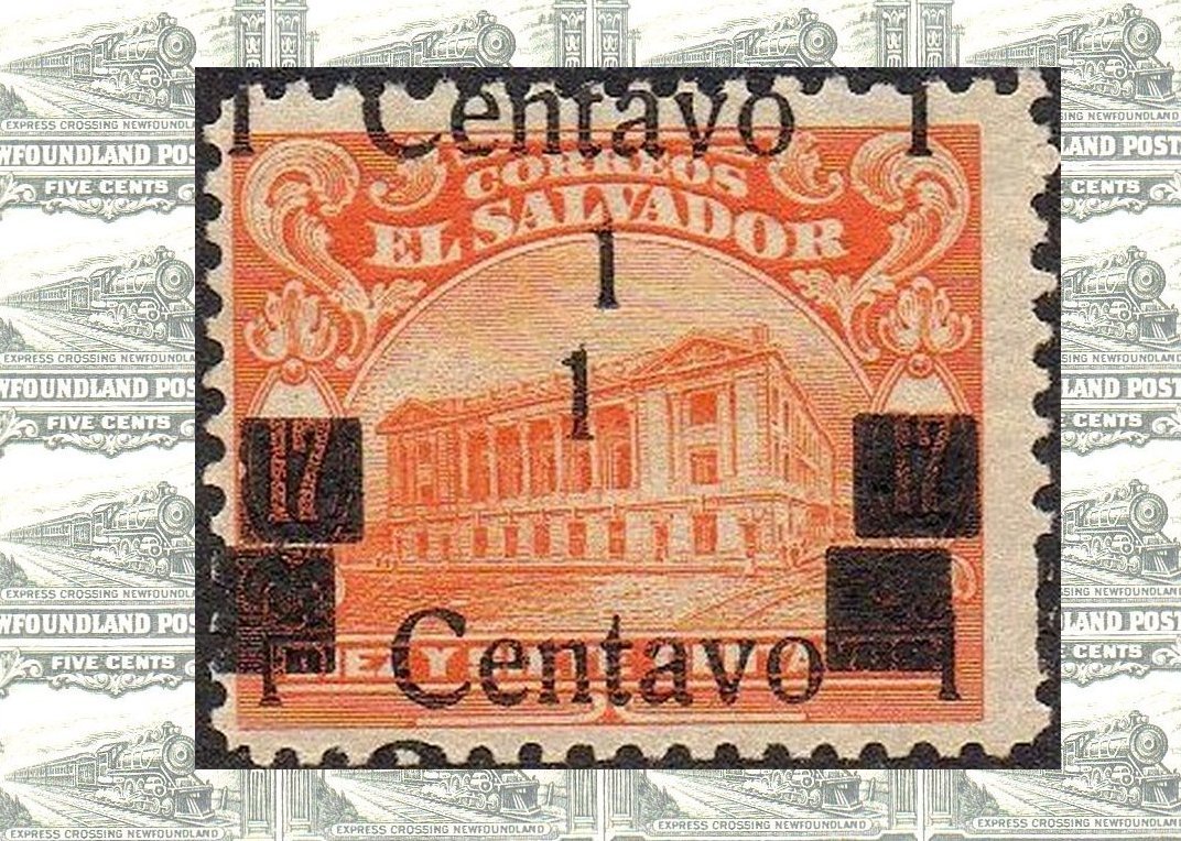 Sellos El Salvador 1916 Teatro Theatre Stamps design